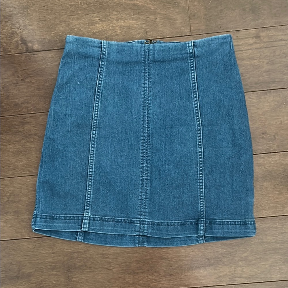 Free People NWOT Denim Blue Skirt
